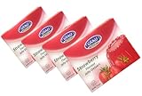 Reihan's-Strawberry Flavored Gelatin Dessert Mix, Halal Certified, 75g each. (4 Pack)