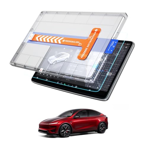 (2Pack) QHD 16 Tempered Glass 2026 Tesla Model Y 16 Inch Screen Protector Model Y Performance Screen Protector for Refreshed Premium/Performance Touchscreen Cover Saver Tesla 2026 Model Y Accessories