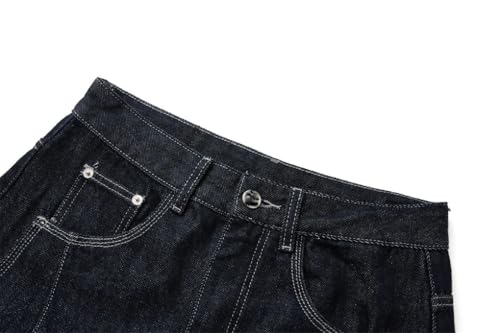 Men's Denim Pants Vintage Loose Wide Leg Knife Lightweight Denim Pants3