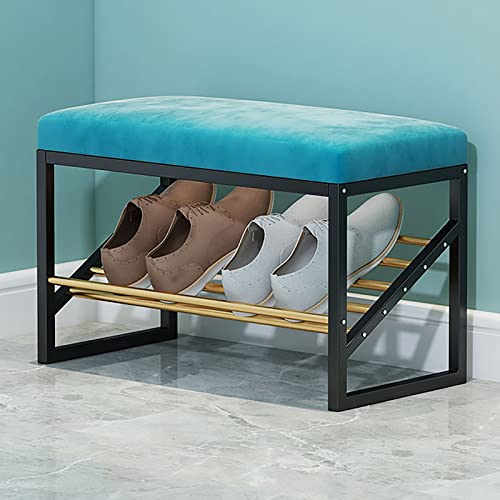 Meuble range-chaussures bleu stable pour libérer l'entrée du désordre - 2