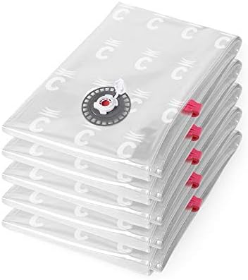 Compactor Space Saving Vacuum Storage Bag, Extra-flat, Size L, 80 x 100 cm, Transparent, Aspispace Range, RAN4745