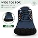 HiGropcore Hike Barefoot Boots Womens Mens Waterproof Fur Lined Winter Barefoot Shoes Minimalist Snow Boots Wide Toe Box Ankle Booties