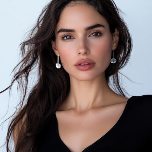 NOVICA Handmade Sterling Silver Drop Earrings | Modern Artisan Crafted Jewelry | Long French Hook Wire | Hypoallergenic Jewelry | Fair Trade Dangle | Indonesia 1.3"L x 0.8"W x 0.2"D2