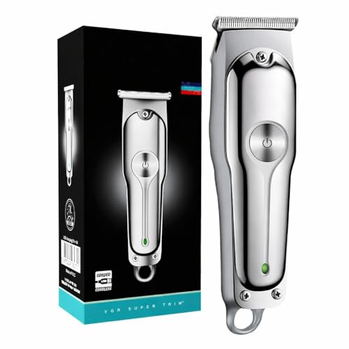 Image of Professional Beard Trimmer For Men, 2X Fast Charging, USB Type C, 120 Min Runtime, Hair Trimmer, Shaving Machine, Cordless Beard, 3 length Settings, 1 Year Warranty (Silver)
