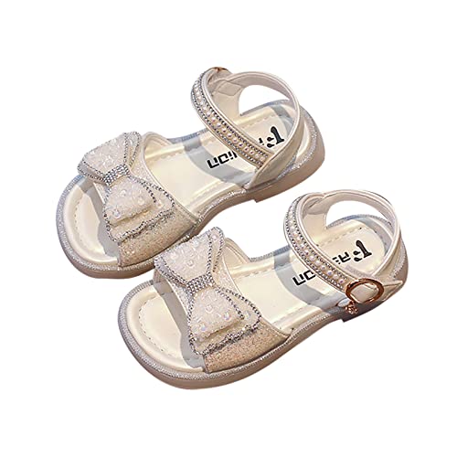 Girls Sandals Shiny Bow Summer Shoes Toddler Baby Girls Open Toe Sandals Cute Mary Jane Shoes for Wedding 𝗣a𝐫𝐭y
