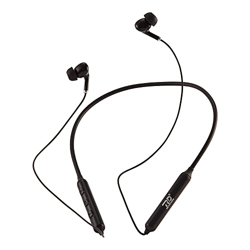 RD E6 Bass Bluetooth Neckband with 10mm Drivers, 45H Playtime, Wireless Bluetooth v5.0 Calling, IPX4 Sweat Proof, in-Line Microphone | 6 Months Warranty | Black