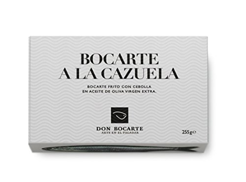 Bocarte frito con cebolla en aceite de oliva virgen extra