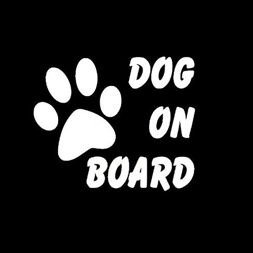 C-FUNN Dog On Board Autoaufkleber Auto LKW Fahrzeug Motorrad Aufkleber – Schwarz