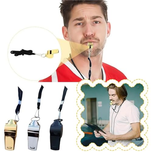 Silbatos profesionales de acero inoxidable, pack de 10 miniatura 2