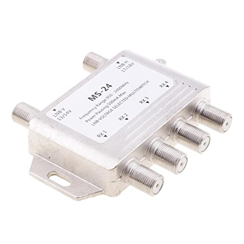 KESOTO 2x4 Way LNB Voltage Selected Multiswitch Satellite Multi Switch 2 In 4 Out