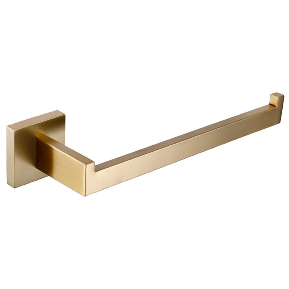 Juego de Accesorios de baño de Oro Cepillado Soporte de Rollo de Papel higiénico de Montaje en Pared Toallero Colgador de Batas Kit de Accesorios de Acero Inoxidable, Anillo de Toalla BG