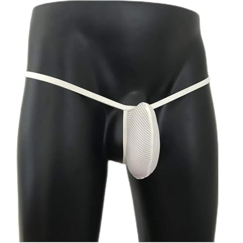 COMLIFE Men's Seamless Breathable Striped Thong G-String Bulge Pouch Bikini Underwear3