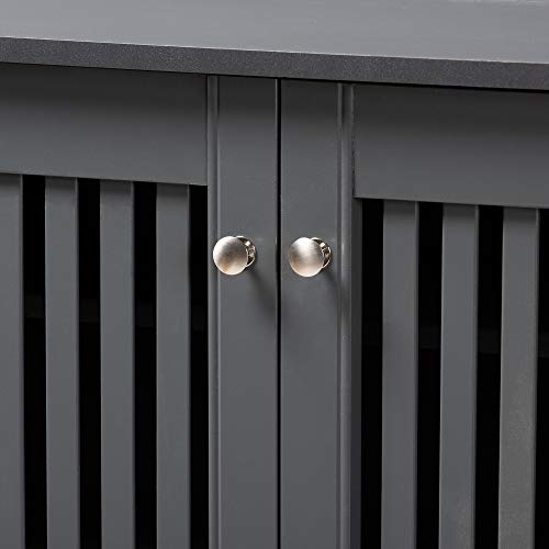Baxton Studio Shoe Cabinets, One Size, Dark Gray - Thumbnail 7