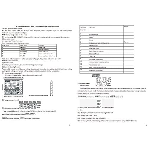 Contrôleur de Scooter sans balais avec écran LCD 886, kit de poignée 24 V 36 V 48 V 350 W, for vélos électriques Contrôleur de Trottinette électrique