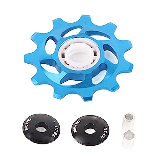 NDNCZDHC 11T Bike Rear Derailleur Pulley with Bushings Aluminum Alloy Derailleur Pulley Wheels for 8/9/10/11 Speed Rear Derailleur (Blue)