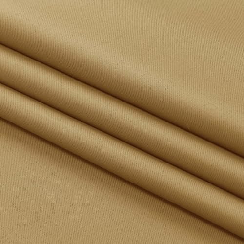 Image of Aiyufeng Gold Short Blackout Curtains for Bedroom 45 Inches Long 2 Panels Set, Solid Thermal Insulated, Energy Saving Window Treatment Curtains Blackout Drapes, W40 x L45 Inch, Gold