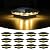 VOLISUN Solar Post Cap Light Outdoor Waterproof 12pack,Solar Fence - Post Lights for 4x4 5x5 6x6 Wooden/Vinyl Post,Black Deck Post Cap Light Solar Powered with Warm White for Garden/Patio/Porch