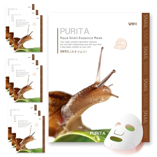 PURITA(ピュリタ) マスクパック 18種類の中から選べる1種類! 10枚セット (22g/1回分)(カタツムリ) 鎮静 保湿 キメ ハリ ツヤ 引き締め