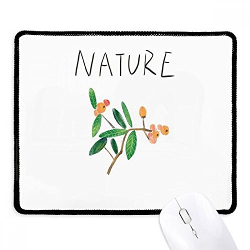 Mousepad negro Soloisland con diseño de plantas naturales y borde cosido