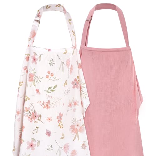 2 Pack Nursing Covers Muslin Nursing Cover Privacy Breastfeeding ...