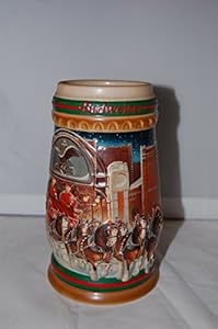 Budweiser 1997 Weihnachtsbierkrug Keramik Stein