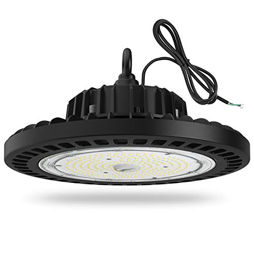 UFO LED High Bay Light, TREONYIA 150W 140LM/W 21,000LM CRI≥80 5000k Daylight ETL&DLC Listed Led Shop Light - [600W HID/HPS Equivalent], UL 5’ Cable, Commercial Area/Wet Location Area Light