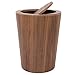 FCSFSF Poubelle en Bois avec Couvercle pivotant, Poubelle de Cuisine Ronde, Petite Poubelle Japonaise Poubelle pour Salle de Bain de Bureau Salon A 19x19x30cm (7x7x12inch)