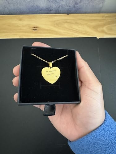 Variante de Genérico collar nombre personalizado corazón dorado 45cm