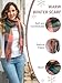 Neband Winter Scarf for Women Warm Tartan Plaid Scarfs Soft Lightweight Long Scarves Fashion Shawl Wraps Elegant Ladies Gifts, Dark Pink Green
