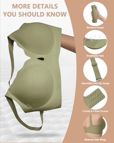 Image of Racerback Bras for Women Criss Cross Padded Bralette Pull On Comfortable Wireless Seamless Tshirt Bra