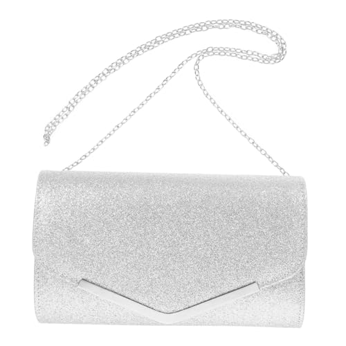 Pochette Argentée Femme Chaîne : Ne Manquez Plus de Place dans votre Sac de Soirée Pailleté