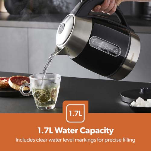 GEEPAS Illuminating Electric Kettle | 1.7L Cordless Stainless Steel Jug Kettle | Rapid Boil for Hot Water Tea Coffee | Boil Dry Protection Auto Shut Off | Swivel Base with Auto Lid Open | 2200W - Image 7