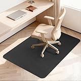 BesWin Office Chair Mat for Hardwood Floor, 90 x120 cm Computer Floor Protector Mat for Office Chair, Heavy Duty Anti-Slip Desk Chair Mats Rugs for Home Office, Easy Glide and Clean, Black
