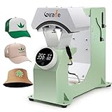 Giraffe Auto Hat Heat Press Machine, Automatic Hat Press Heat Machine for Caps T-Shirts Bags, DIY Sublimation Hat Press Cap Press Auto Open & Release & Digital Press Knob-Style Control Panel (Green)