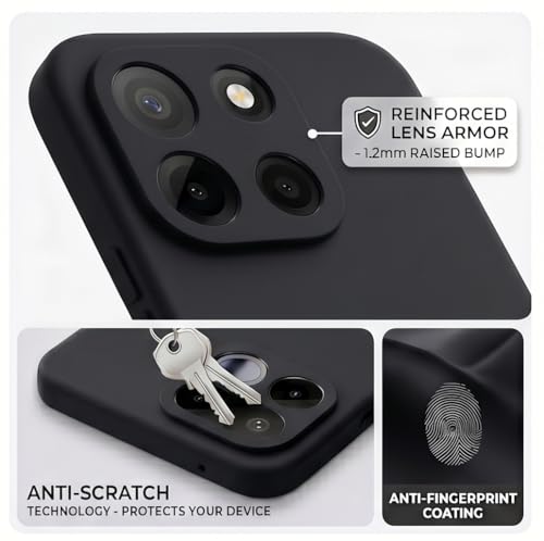 Image of FIRST MART Matte Silicone Back Cover for OnePlus Nord 6 - Black