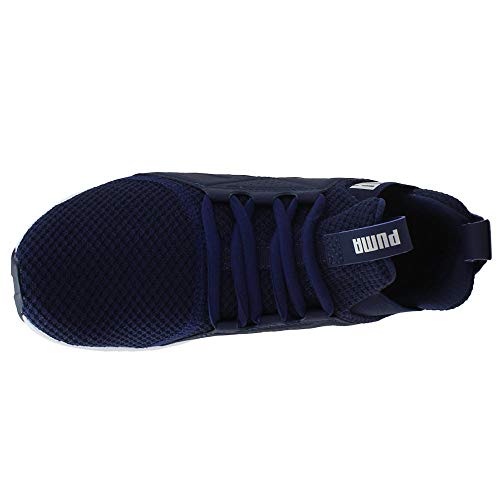 Image of PUMA unisex child Enzo Slip on Sneaker, Peacoat-puma Silver-puma White, 12 Little Kid US