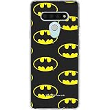 Skinit Clear Phone Case Compatible with LG Stylo 6 - Officially Licensed DC Comics Batman Logo All Over Print Design