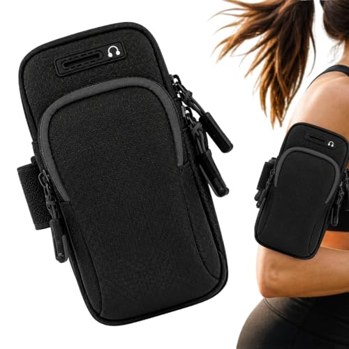 Braçadeira Esportiva para Celular Ajustável Corrida Academia e Ciclismo Preto
