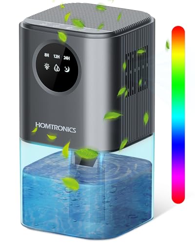 Homtronics Deumidificatore Casa Muffa, Deumidificatore Portatile 1700ml, 7...