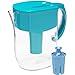 Brita Pitchers Brita Water Pitcher with 1 Longlast Filter, BPA Free-Everyday, Large 10 Cup, Turquoise
