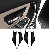 CHUANGHUI 4PCS Car Door Handle Cover Interior Door Pull Handles Protective Decorate Covers for BMW 3 4 Series 3GT F30 F34 F36 Auto Accessories 320i 328i 330i 335i 340i(Black)