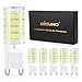 DiCUNO Ampoule LED G9 4W (Équivalent 40W Ampoules Halogènes), 450LM, 220V, Blanc froid 6000K, AC100-240V, NON-Dimmable, Économie d'énergie, Base en céramique, Culot G9 Standard, Lot de 6