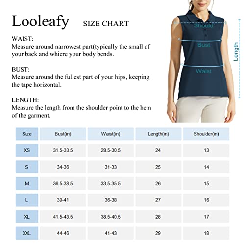 Looleafy Women's Sleeveless Golf Shirt Quick Dry Tennis Tank Tops Golf Polo Shirts For Women With Collar(White_S) #TOP6
