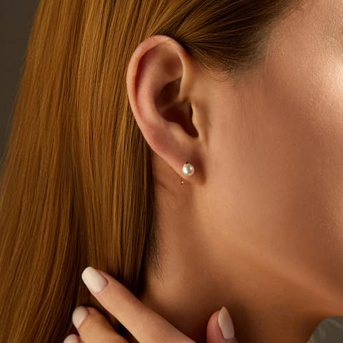 Image of CHIC & ARTSY 925 Sterling Silver Half Hoop Earrings for Women, Small Huggie Hoops Set with Ball Bar Star Moon Cross & Pearl, Lightweight Comfort Fit Everyday & Sleep Earrings