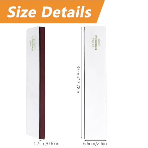 MOROBOR Frameless Monitor Memo Board, 2pcs Computer Monitor Message Board Transparent Computer Side Panel Office Desk Accessories for No Edge Monitors-2.6
