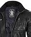 Decrum Leather Jacket Men - Black Leather Jackets Mens | [1115345] Tavares Wash Black, XL