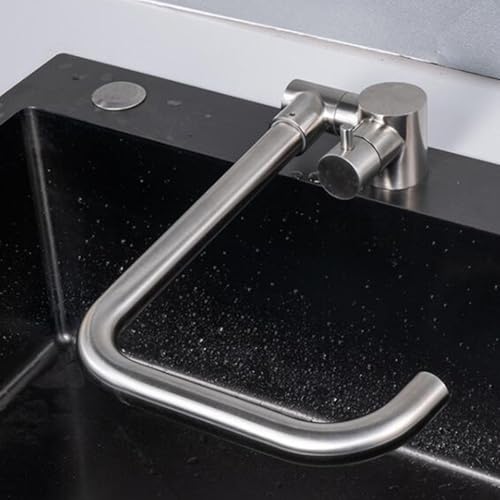 Robinet de cuisine pliable pour fenêtre mitigeur évier acier inoxydable brossé monotrou