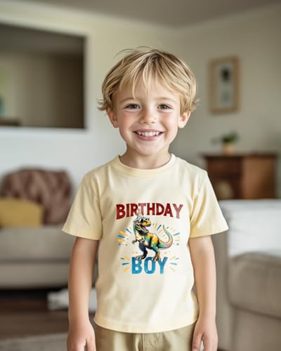 Birthday Boy Shirt Toddler 2nd 3rd 4th 5th 6th 7th 8th Dinosaur Shark Graphic T-Shirt Birthday Gift Short Sleeve Cotton Tee4