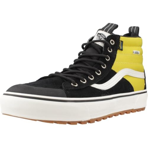 Vans Tenis impermeables unisex para adultos U MTE Sk8-hi, Negro/Amarillo, 9.5 Women/8 Men