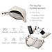 ITAMOOD Genuine Leather Waist Packs for Women, Fashion Fanny Pack Belt Bag, Luxury Designer Trendy Crossbody Bag, Festival Bum Bags for Sports Traveling Running With Chain Straps (White)